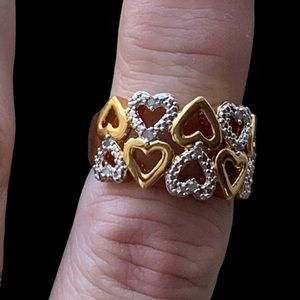 DL IBB International Bullion Brokers Gold Plated Heart Ring Woman’s Jewelry